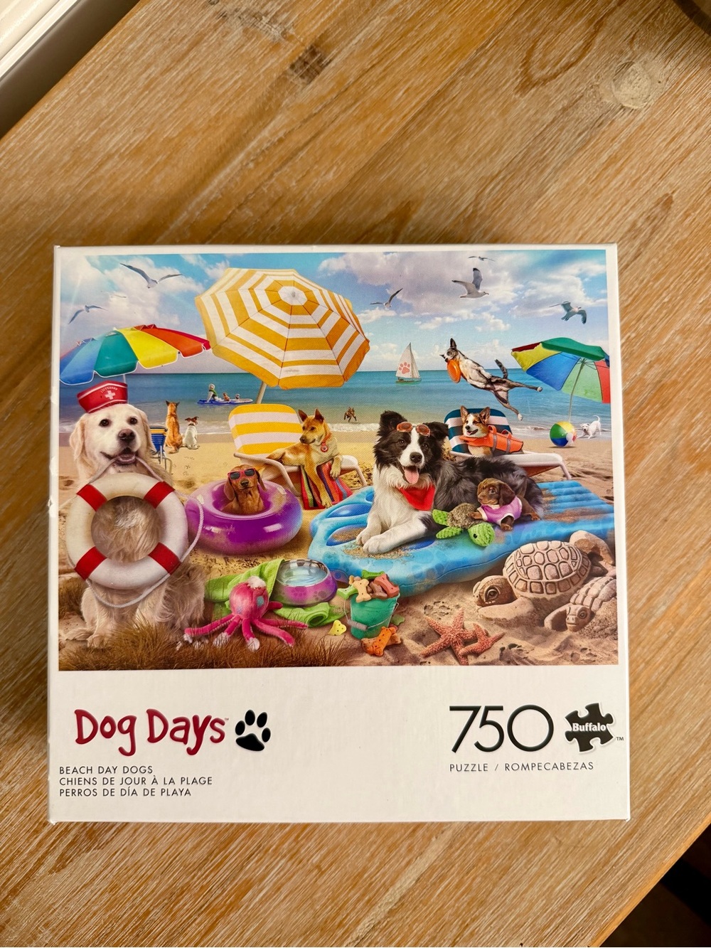 Buffalo David Bitton Multi-Color Beach Dogs Puzzle